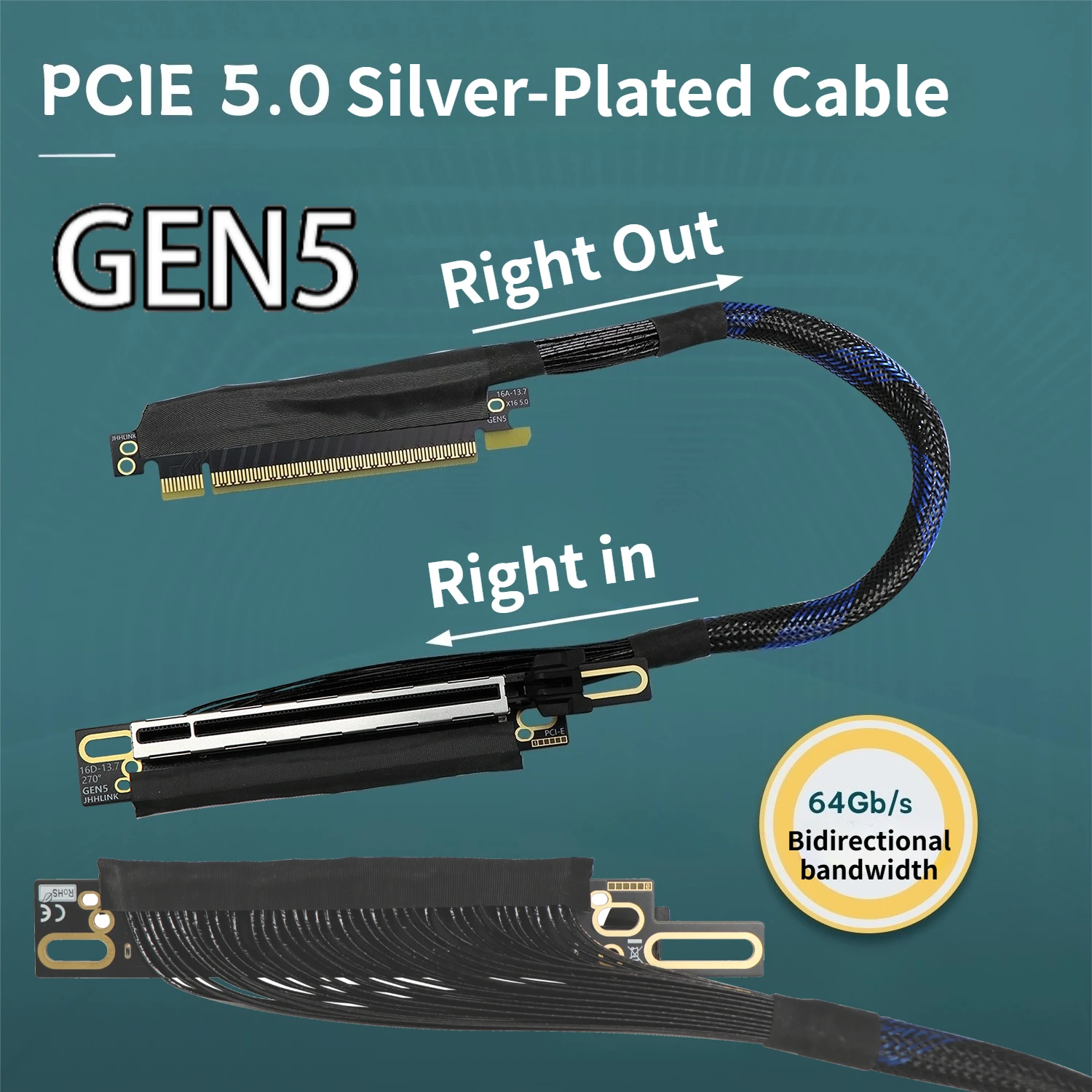 Rechte hoek, omkeerbare PCIe 5 - Pcie 5.0 Gpu Riser Cable recensie en prijs